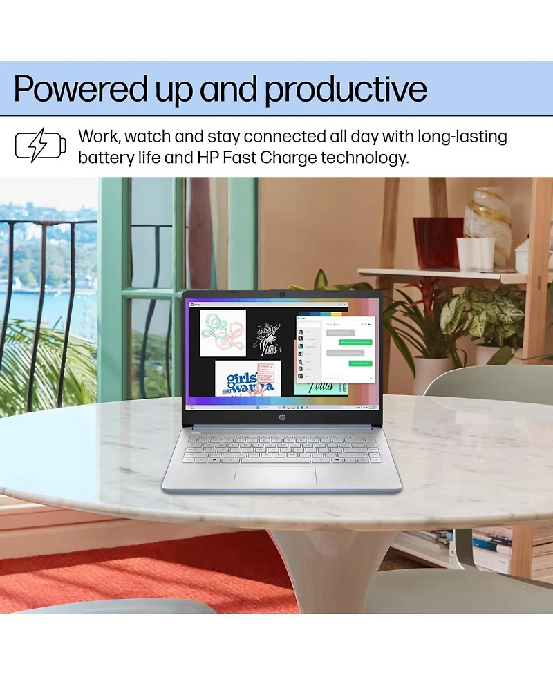 Hp Essential 14" Traditional Laptop Intel N-Series 4GB Ram Intel Graphics 128GB eMMC Storage Windows 11 Home 60Hz