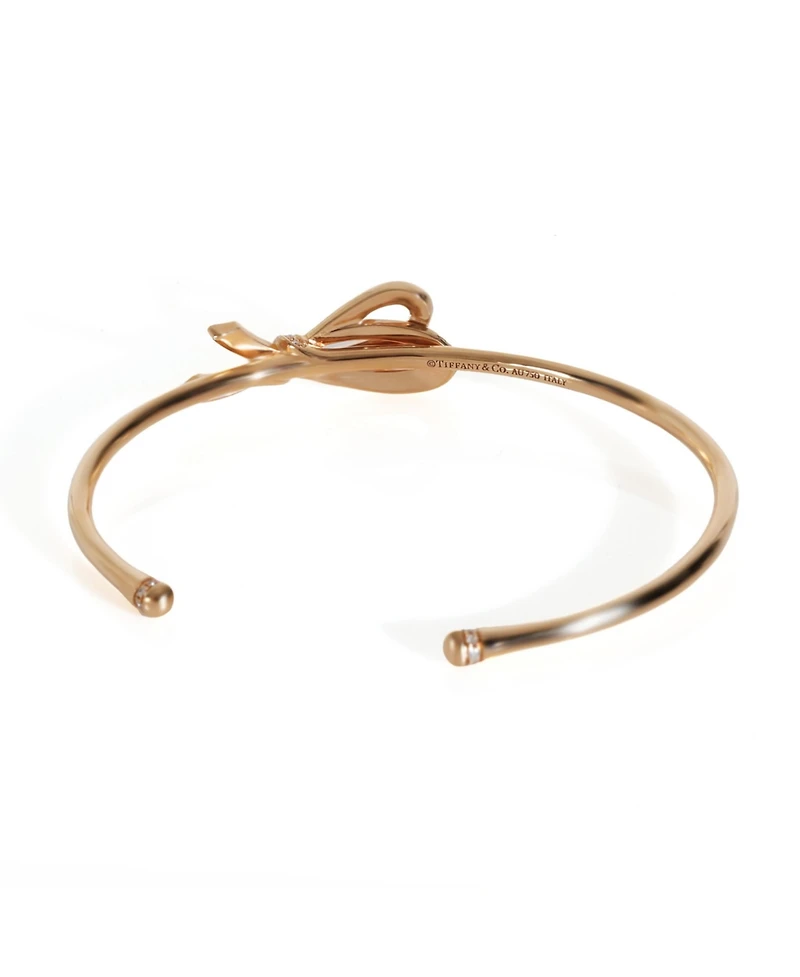 Pre-Owned Tiffany & Co Bow Bracelet in 18k Rose Gold 0.82 Ctw