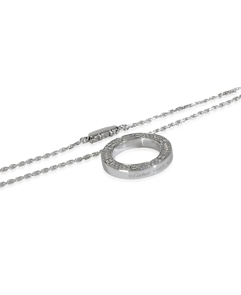 Pre-Owned Cartier Love Necklace, Diamonds (White Gold)