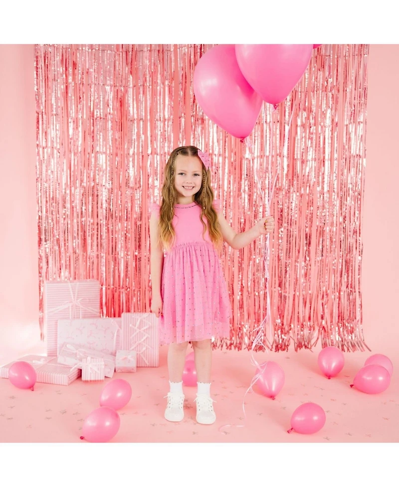 Sweet Wink Baby Girls Raspberry Rhinestone Short Sleeve Tutu Dress