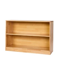 Rainsken Wooden Toy Storage Organizer, 2-Tier Kids Display Storage Bookshelf for Living Room, Entryway, Preschool, Nursery