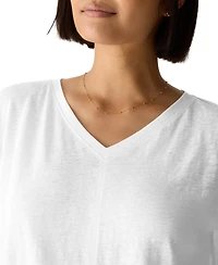 Eileen Fisher Women's Jersey V-Neck Square T-Shirt