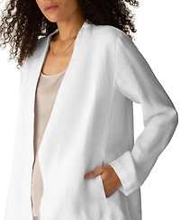 Eileen Fisher Women's Asymmetrical High Collar Cut-Away Jacket