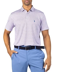 Tailorbyrd Men's Floral Chain Printed Performance Polo