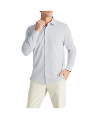 Level 7 Men's Office-Leisure Collection Dry Tech Oxford Seamless Long Sleeve Shirt