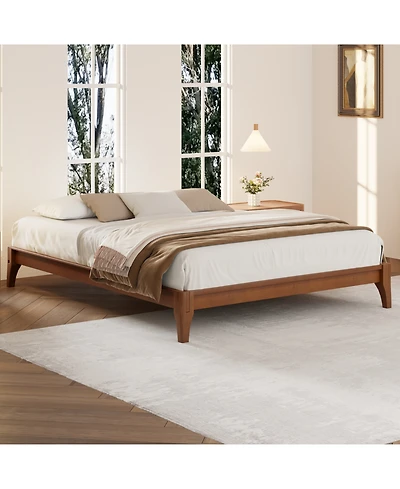 Streamdale Furniture Bamboo Platform Bed Frame with Slat Support
