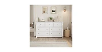 gaomon Dresser for Bedroom, Modern Wood 7 Drawer Dresser with Ring Pull Handles