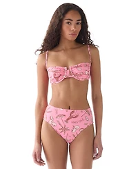 kate spade new york Women's Sweetheart Neck Ruched Bra Top