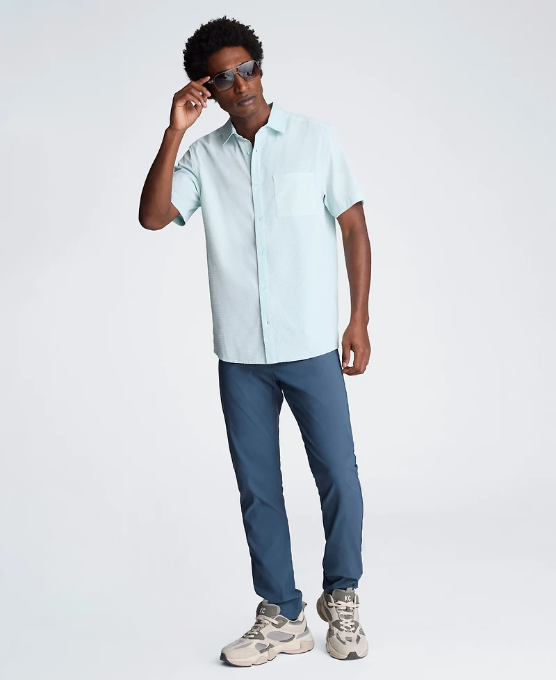 Kenneth Cole Men's Slim Fit Short-Sleeve Shirt