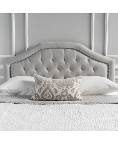 Streamdale Furniture Diamond Stitch Upholstered Headboard with Nail head Accents