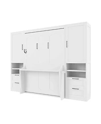 Streamdale Furniture Murphy Bed with Closet, Drawers, and Shelves