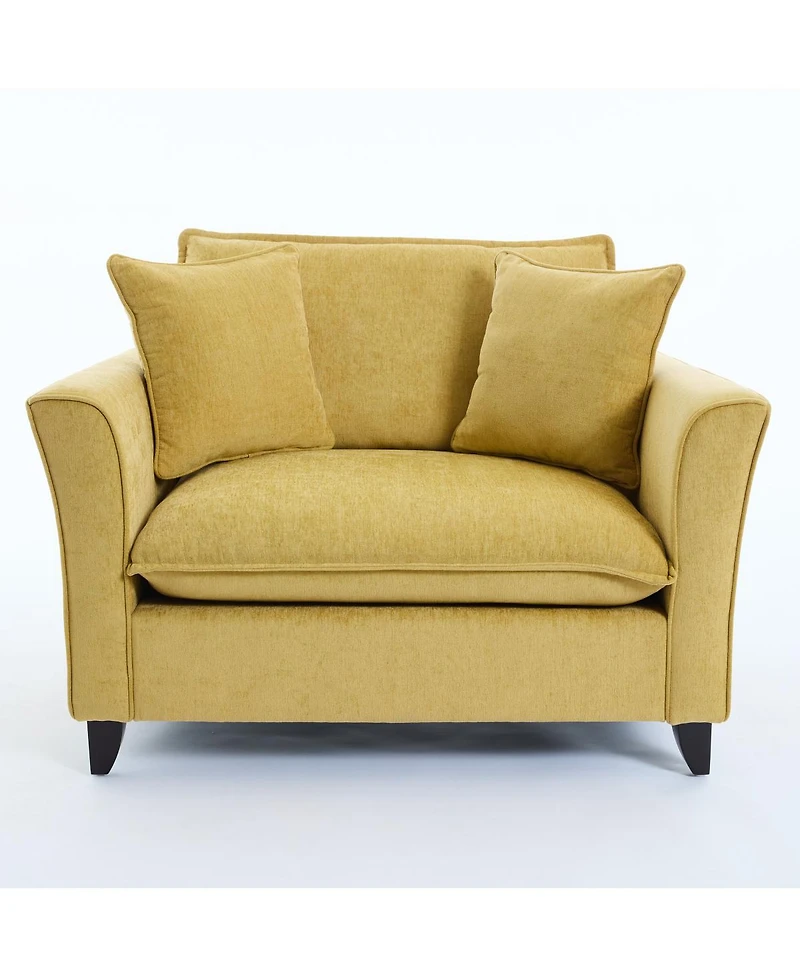 Streamdale Furniture Chenille Oversized Armchair, Comfy Chair and a Half Single Sofa with Pillow