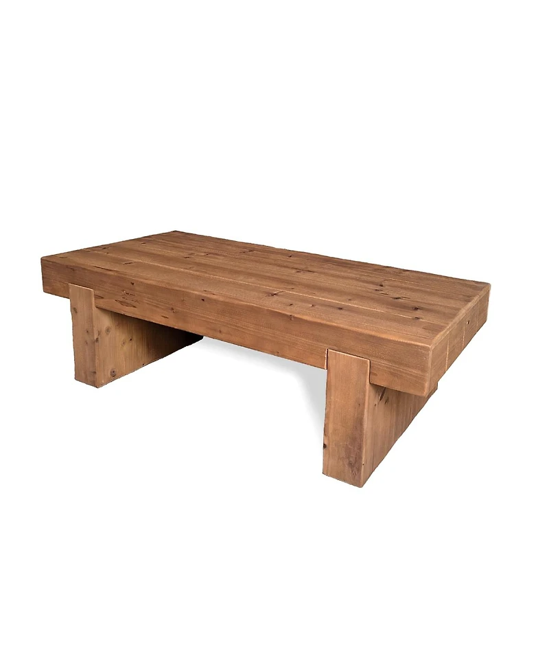 Streamdale Furniture Solid Wood Coffee Table: Modern Minimalist & Rustic Style