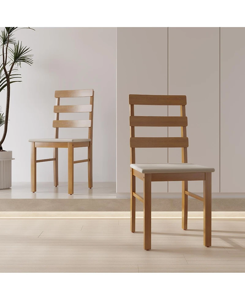 Streamdale Furniture Scandinavian Style Upholstered Dining Chair (Original Wood)