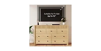 gaomon 7 Drawer Dresser for Bedroom, 54" Wide Modern Fluted Chest of Drawers, Wooden Storage Cabinet