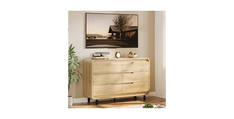 gaomon 5 Drawers Dresser for Bedroom, 48" High Modern Chest of Drawers with Large Wood Storage Dresser