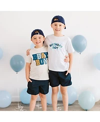 Sweet Wink Little Boys Birthday Boy Checker Short Sleeve T-Shirt