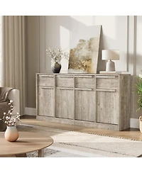 gaomon Sideboard Buffet Cabinet with 4 Drawers, Large Modern Coffee Bar Storage Cabinet