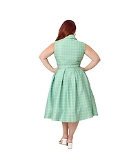 Unique Vintage Plus 1950s Edith Swing Dress