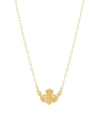 Macy's Claddagh Pendant Necklace in 10k Yellow Gold