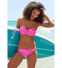 Lascana Women's Tropical Twist Bandeau Bikini Swimsuit Top Bra Sizing
