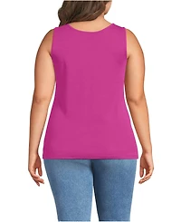 Lands' End Women's Plus Cotton Tank Top