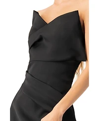 Ivonne Women's Strapless Gown With Front Leg Opening