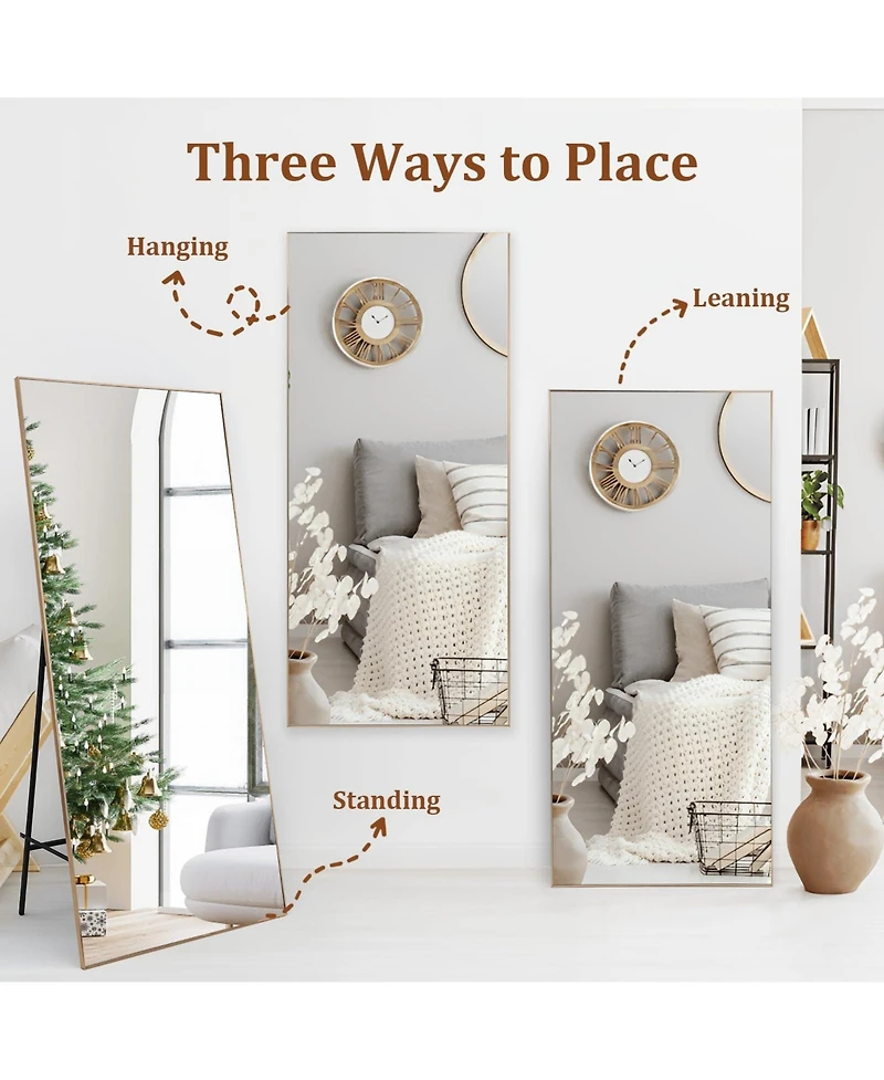 Homfan Full Length Mirror 71" x 31", Large Floor Mirror Free Standing, Full Body Mirror for Bedroom Living Room Gym, Mirror