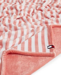 Tommy Hilfiger Laguna Beach Stripe Printed Plush Throw, 70" x 50"
