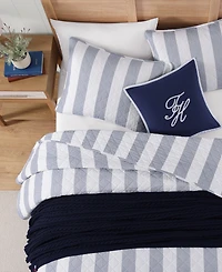 Tommy Hilfiger Capri Stripe Cotton Reversible 3-Pc. Quilt Set