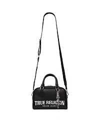 True Religion Bombe Logo Satchel with Charm