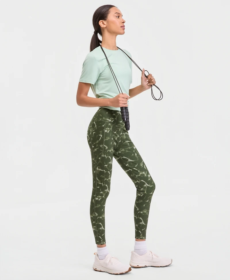 Id Ideology Women's Printed 7/8 Compression Leggings, Macy's Exclusive - Marina Whisper