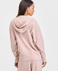 Id Ideology Women's Oversized Rib Slub Full-Zip Hoodie, Macy's Exclusive