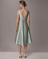 Donna Karan New York Women's A-Line Midi Dress with Hot Fix Detail