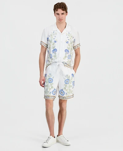 Guess Men's Wayco Border Floral Shorts