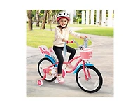 Hongge 18 Inch Girls Bike with Doll Seat and Training Wheels for 3-5 Years
