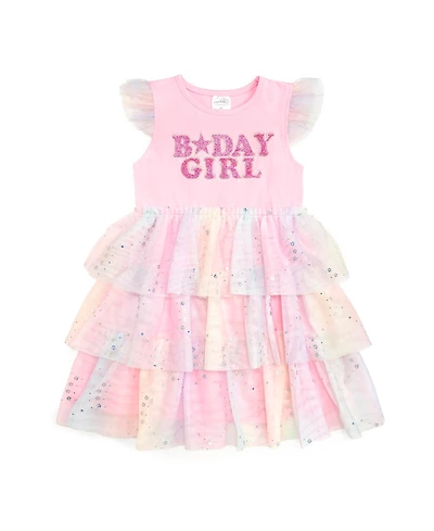 Sweet Wink Little Girls Birthday Girl Fairy Dust Short Sleeve Tutu Dress
