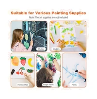 Hongge 3 in 1 Art Easel for Kids with Magnetic Chalkboard and Whiteboard