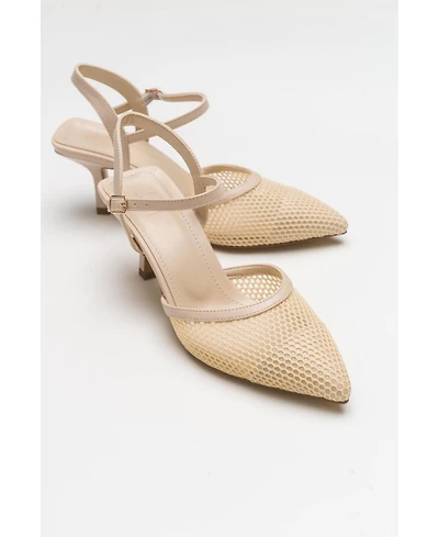 Prologue Shoes Women Chic Mesh Pointed Toe Pump