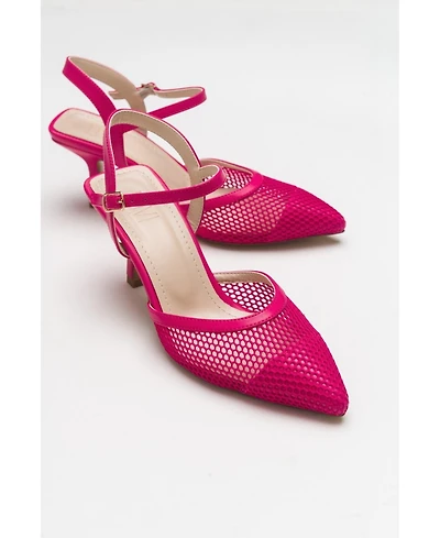 Prologue Shoes Women's Chic Mesh Pointed Toe Pump