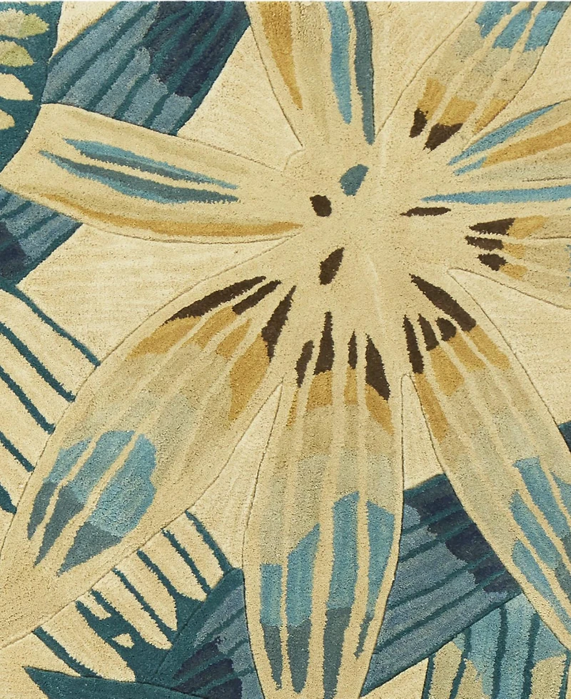 Kas Sparta Nassau 3154 Ivory/Teal 2'6" x 10' Runner Area Rug