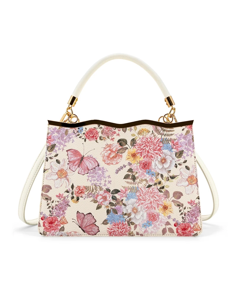 Like Dreams Amelie Floral Bow Small Satchel Bag