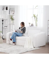 Streamdale Furniture 71" 2-in-1 Pull Out Foldable Loveseat Sofa Bed with Pillows, Convertible Sleeper Couch