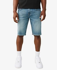 True Religion Men's Straight-Fit Ricky Single Needle Flap Shorts