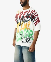 True Religion Men's Short-Sleeve Graffiti Printed T-Shirt
