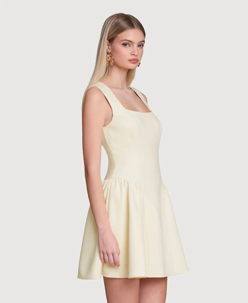 Avec Les Filles Women's Hip Flounce Mini Dress