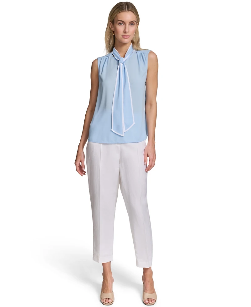 Calvin Klein Women's Sleeveless Pleated Top