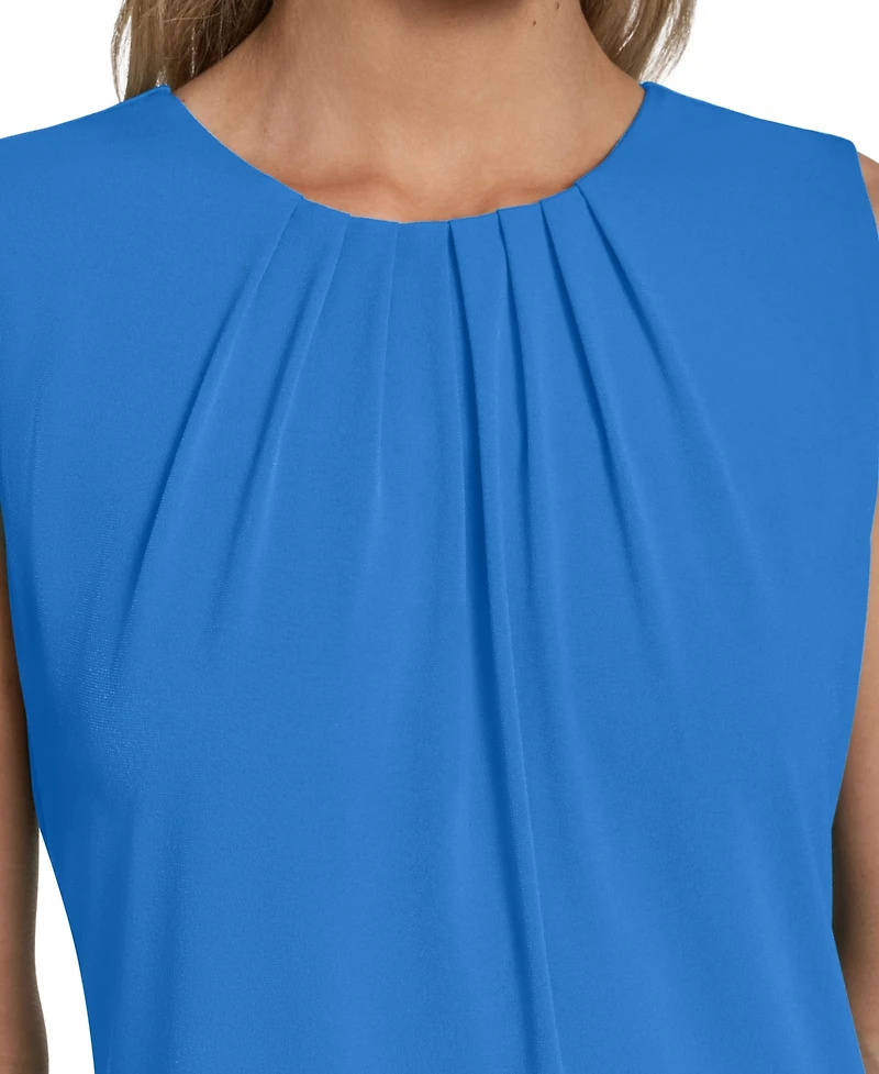 Calvin Klein Women's Pleated Crew Neck Cami Top