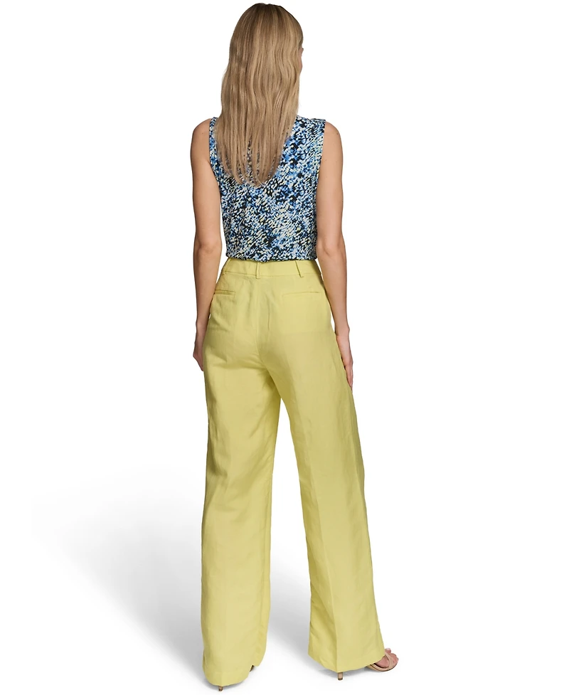 Calvin Klein Women's Mid-Rise Wide-Leg Pants