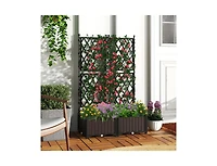 Slickblue Raised Garden Bed with Lattice Trellis & Self-Watering